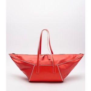 NEW MARNI Leather Tote Bag Logo Convertible Slouchy Design Zip Closure